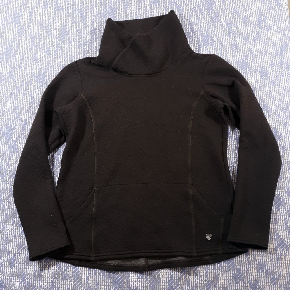 Kuhl Merino Wool Blend Sweater Quilted Pullover Womens Medium Outdoor Hiking